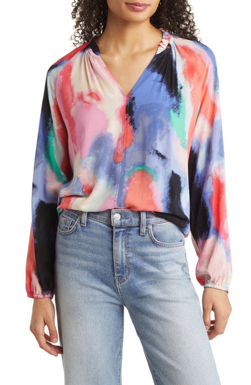 NIC+ZOE Abstract Art Top in Pink Multi
