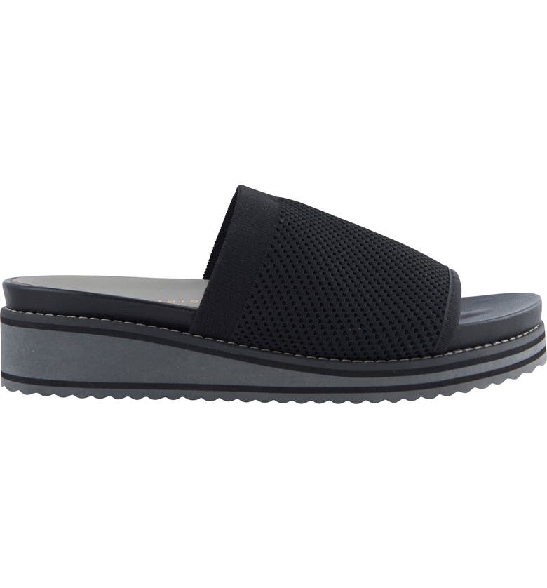 DAVID TATE Aline Knit Wedge Slide Sandal, Main, color, Black