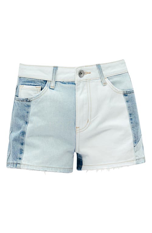 Shop Bayeas Elsa Patchwork Cut Off Denim Shorts In Light Blue