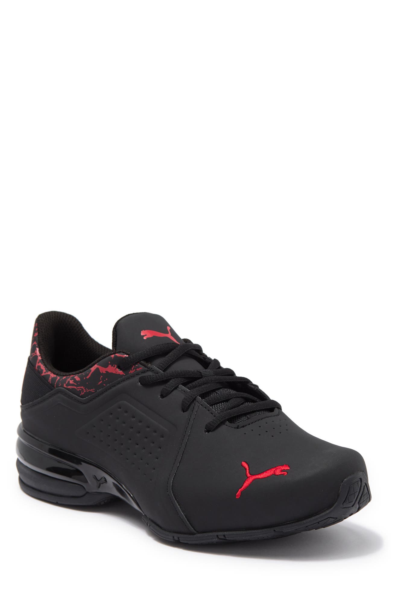 puma viz runner black and red