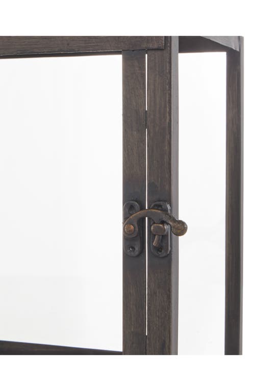 Ginger Birch Studio Set Of 2 Lantern Candleholders In Dark Gray