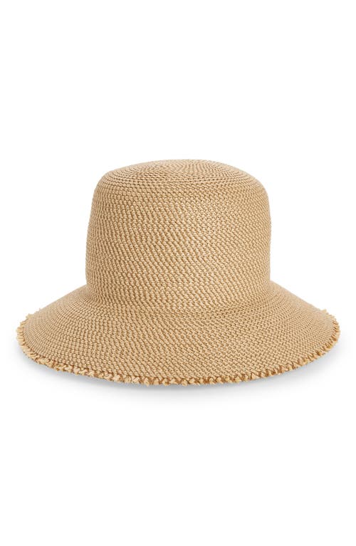 Eric Javits Squishee® Straw Bucket Hat in Peanut