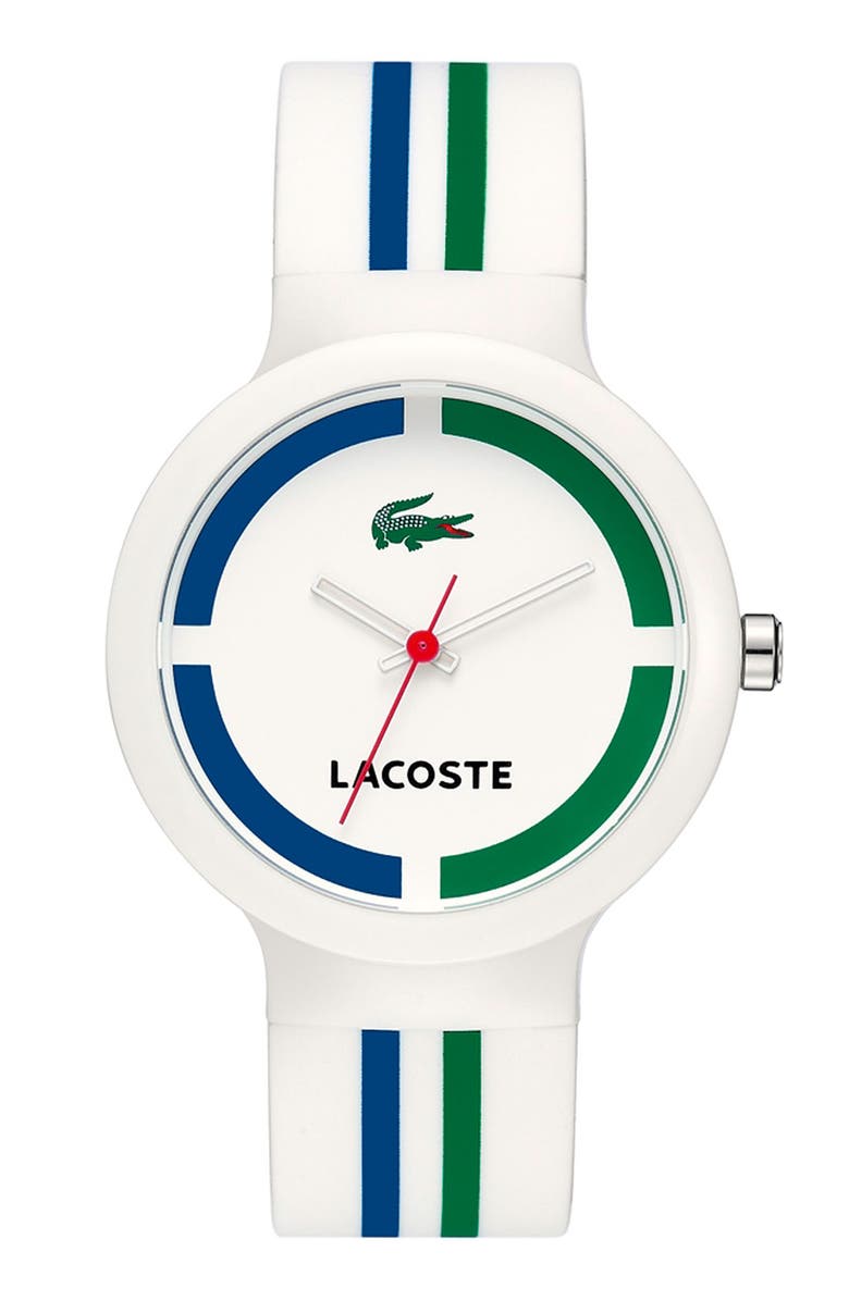 Lacoste 'Goa' Stripe Strap Watch | Nordstrom