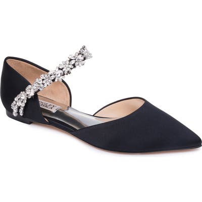 Badgley Mischka Erin Embellished Flat- Black