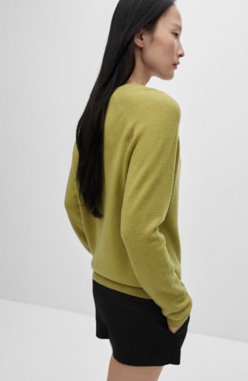 Mango Wool Sweater In Green