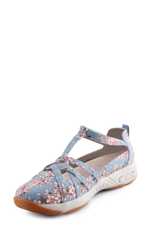 Danielle Sneaker in Blue Flowers Fabric