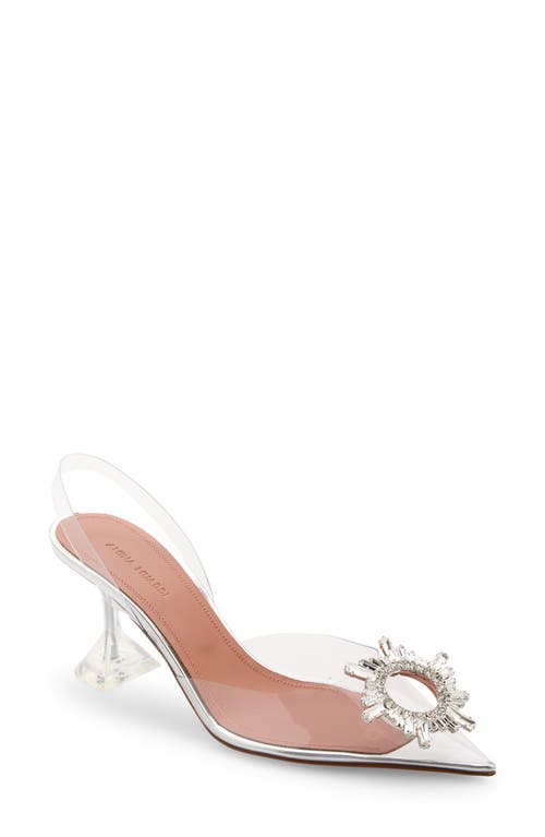 Amina Muaddi Begum Pointed Toe Slingback Pump Transparent Pvc at Nordstrom,