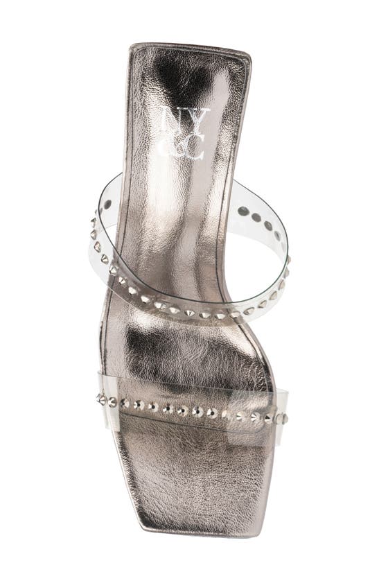 New York And Company Zeta Embellished Heeled Sandal In Smoke