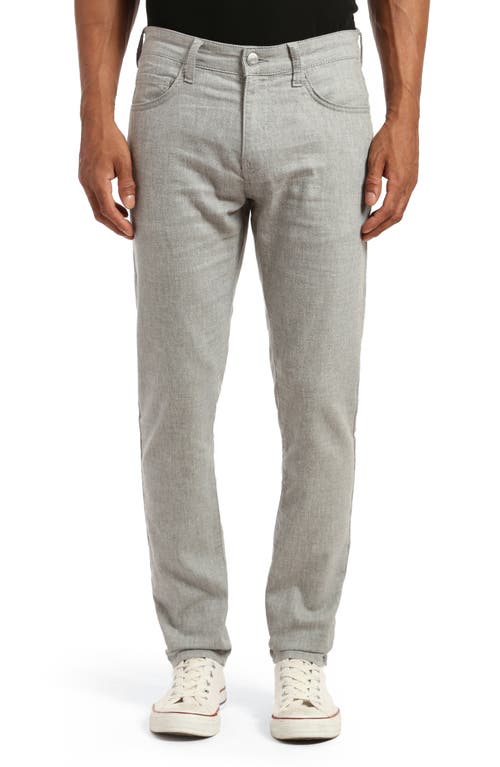 Milton Slim Fit Five-Pocket Pants in Dark Grey Linen