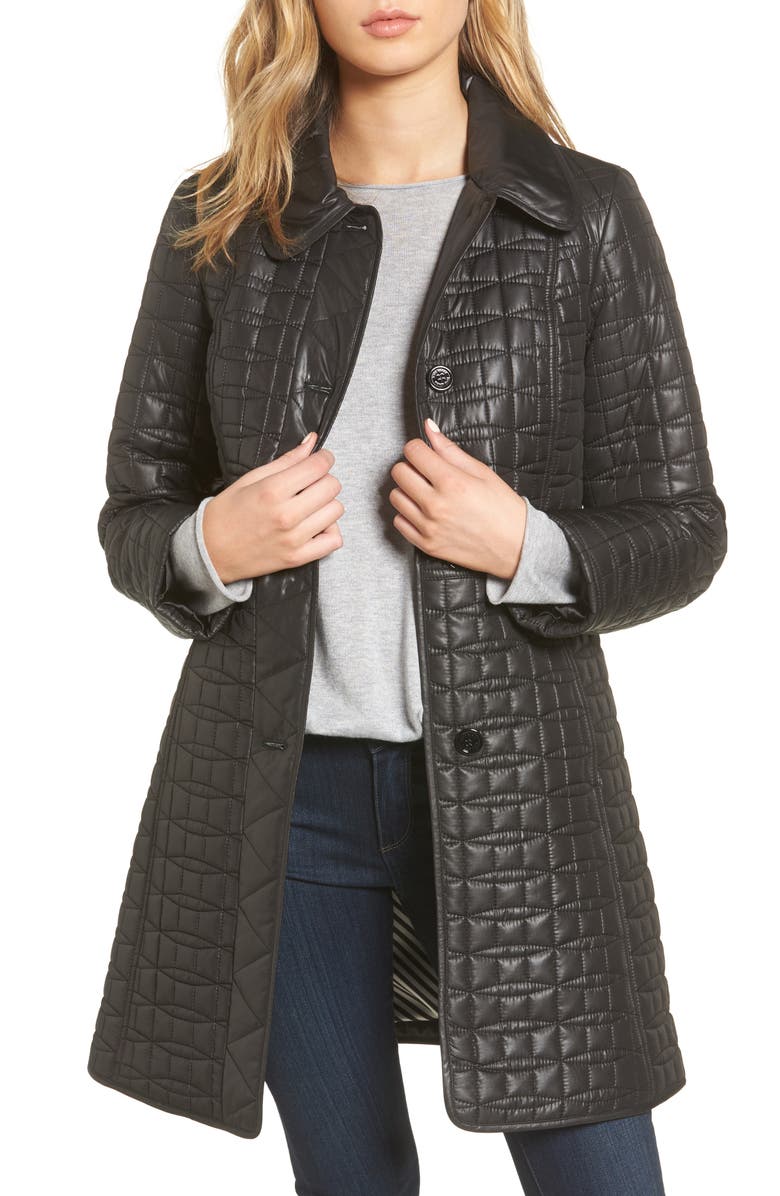 kate spade new york water resistant quilted coat | Nordstrom