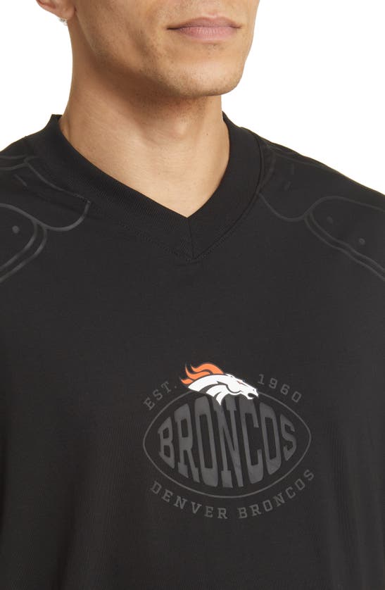 Shop Hugo Boss Boss X Nfl Tackle Graphic T-shirt In Denver Broncos Black