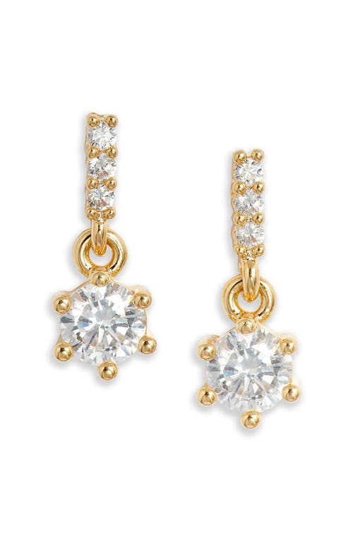 Nordstrom Demi Fine Cubic Zirconia Drop Stud Earrings in 14K Gold Plated at Nordstrom
