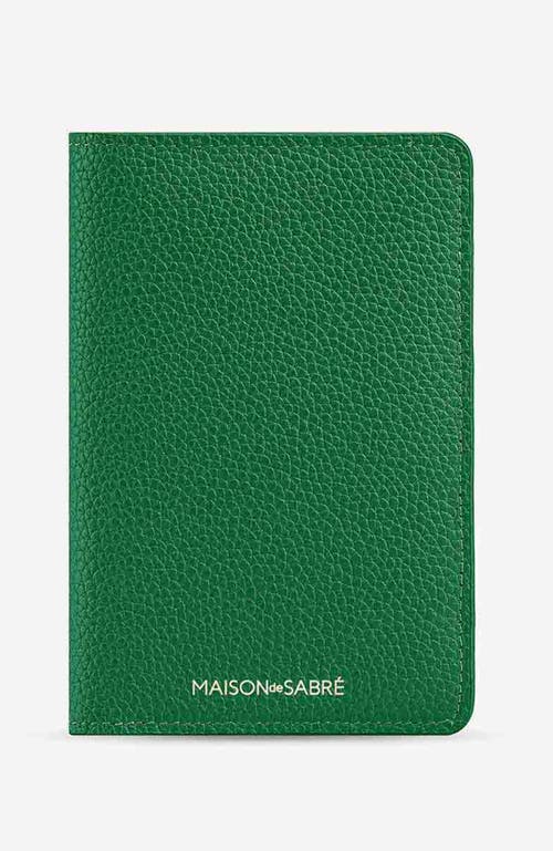 Maison De Sabre Maison De Sabré Leather Passport Holder In Green
