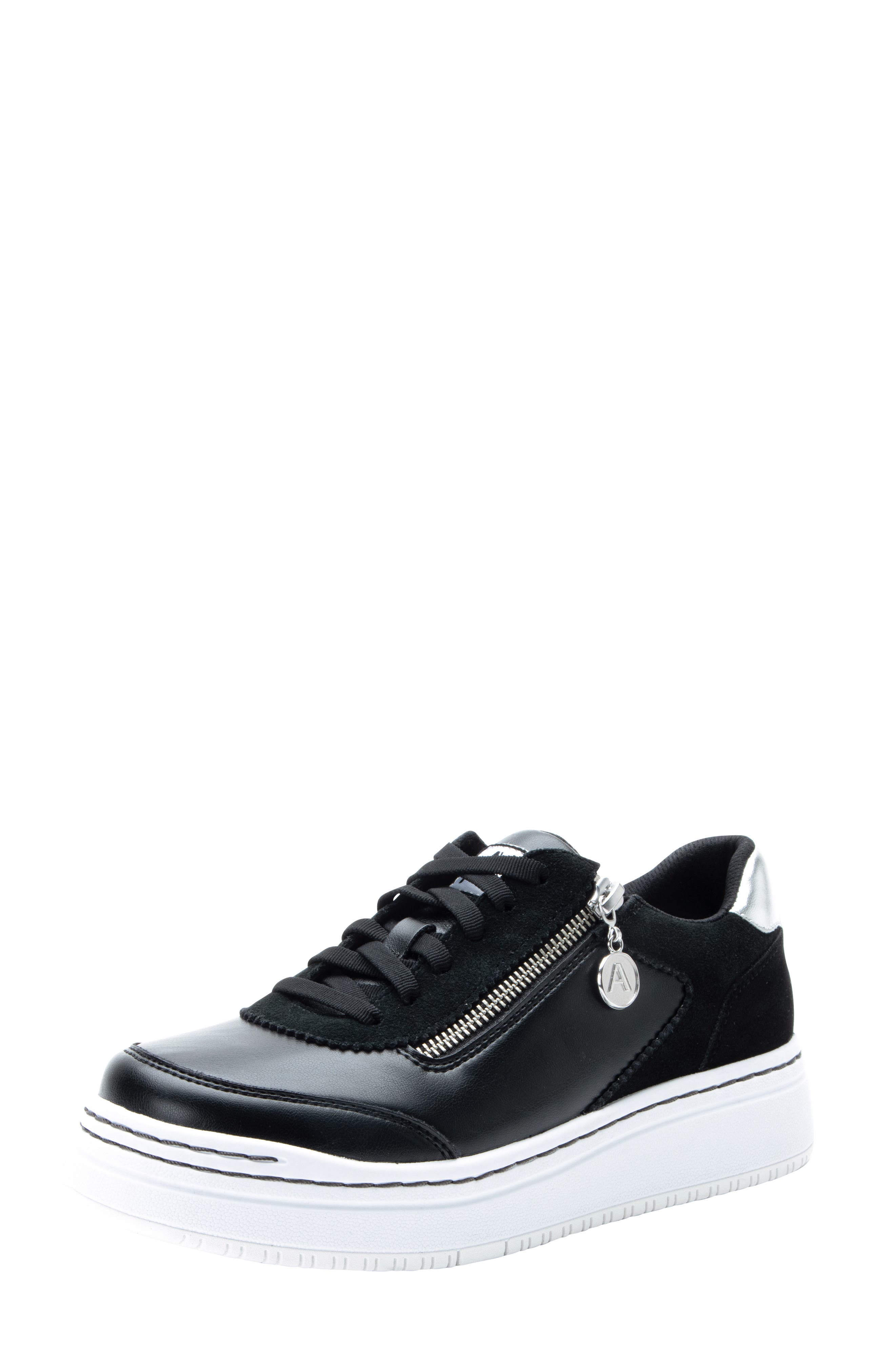 Alegria by PG Lite Averie Platform Sneaker in Black Convertible 