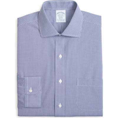 Brooks Brothers Regent Regular Fit Non-Iron Stretch Check Dress Shirt