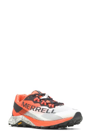 Shop Merrell Mtl Long Sky 2 Trail Running Shoe In White/orange