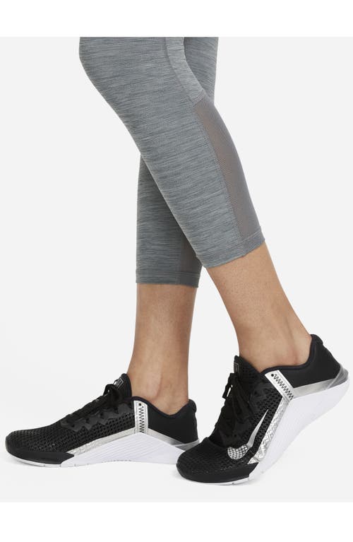 Nike Dri-fit Pro 365 Crop Leggings In Smoke Grey/heather/black