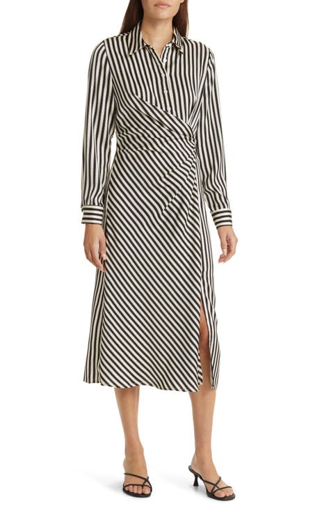 In Charge White Tailored Midi Shirt Dress With Front Split – Club L London  - USA