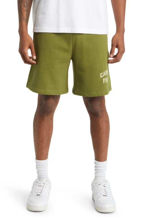 Carrot Field Cotton Sweat Shorts in Olive