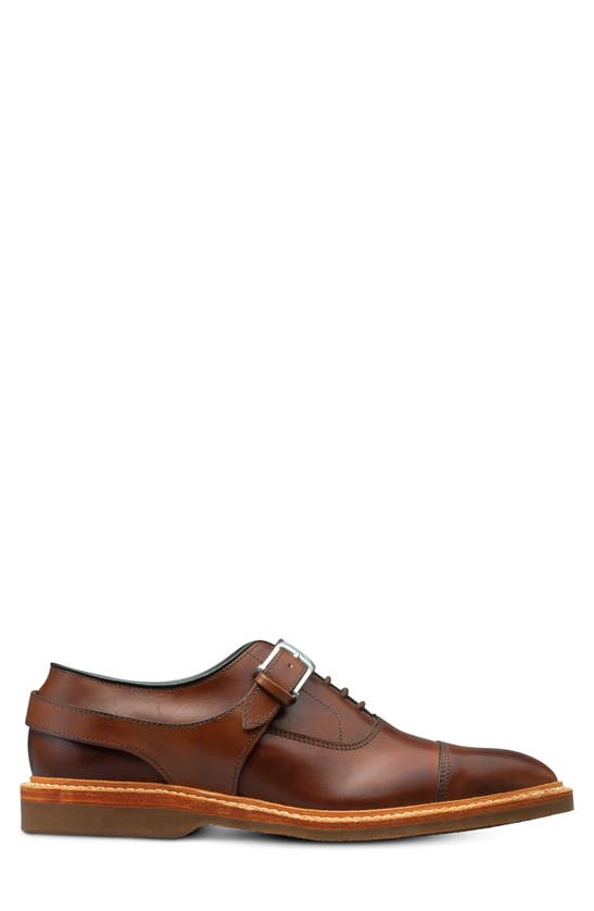 Shop Allen Edmonds Park Avenue Cap Toe Oxford With Buckle Harness In Dark Chili