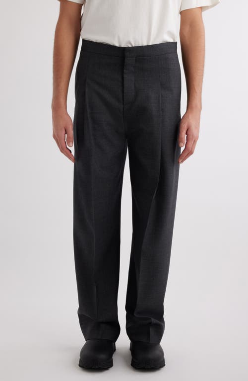 Givenchy Pleated Wool Pants In Dark Grey