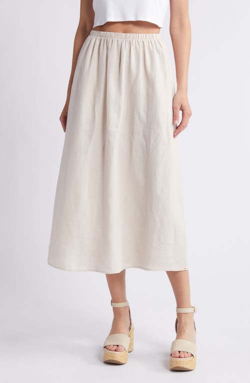 Shop Xirena Xírena Loretta Linen Midi Skirt In Sugarcane