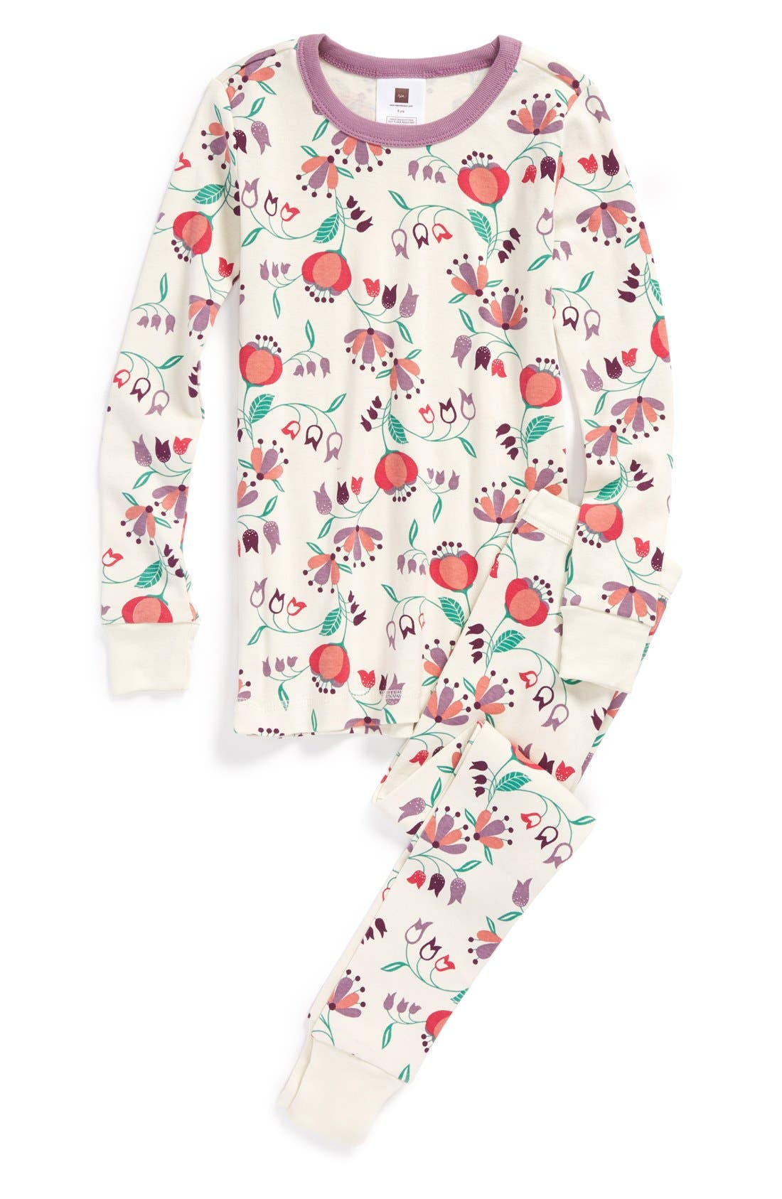 Tea Collection 'Tulpengarten' TwoPiece Fitted Pajamas (Baby Girls