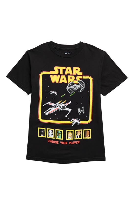 Mighty Fine Kids' Star Wars Choose A Player T-shirt In Black