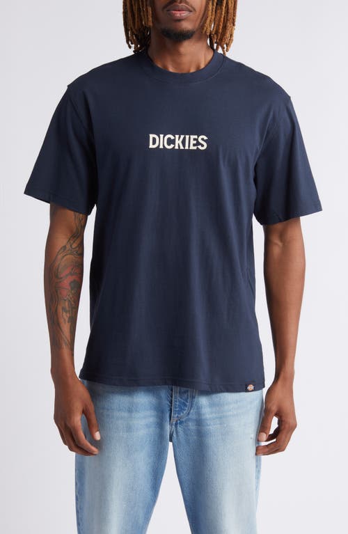 Shop Dickies Patrick Logo Cotton Graphic T-shirt In Dark Navy