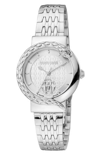 Roberto Cavalli Women's By Franck Muller 30mm Quartz Watch In Silver
