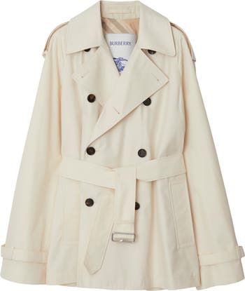 Short Gabardine Trench Coat