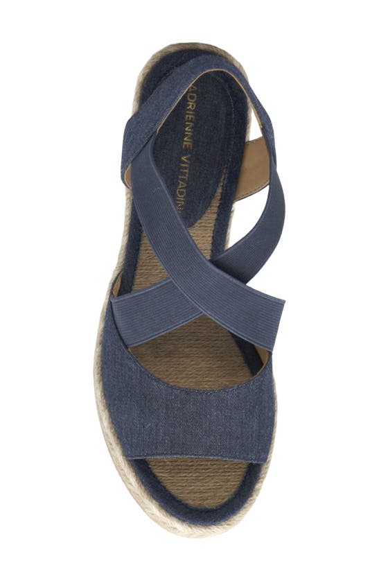 Shop Adrienne Vittadini Brynley Espadrille Wedge Sandal In Blue