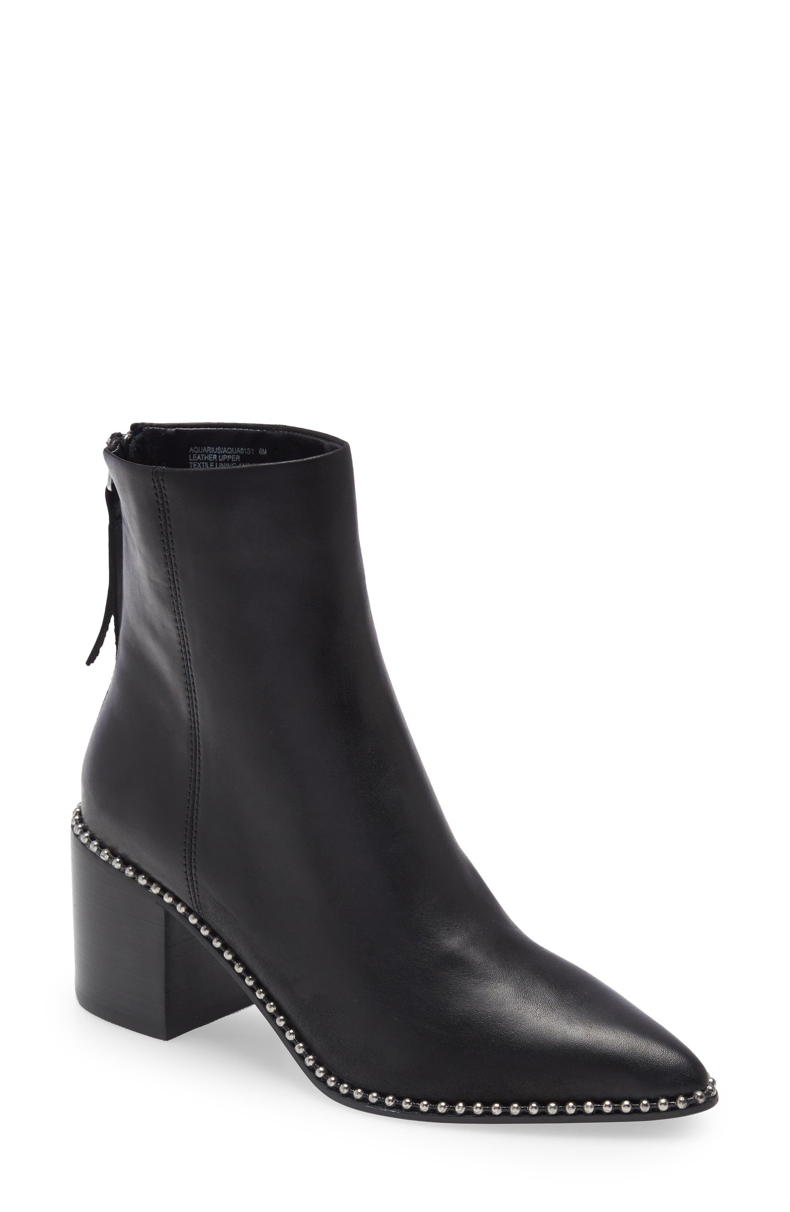 steve madden leather pointed toe booties