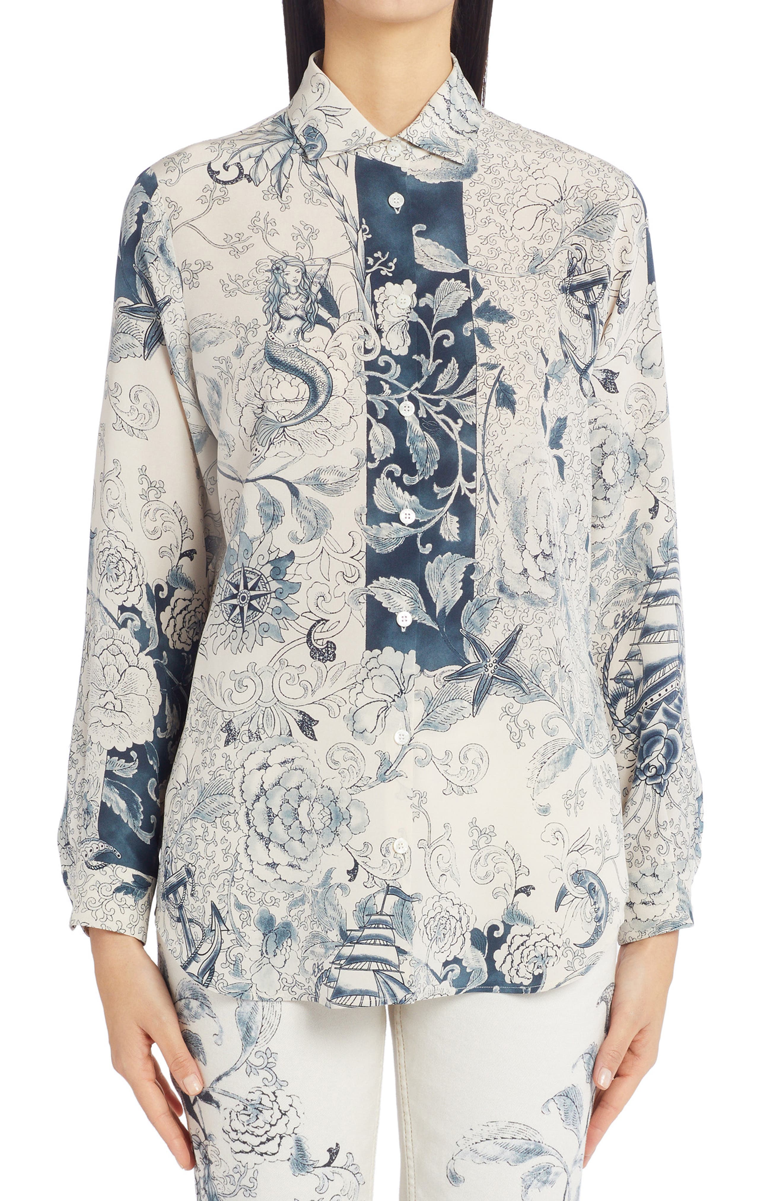 Etro Nautical Paisley Print Oversize 
