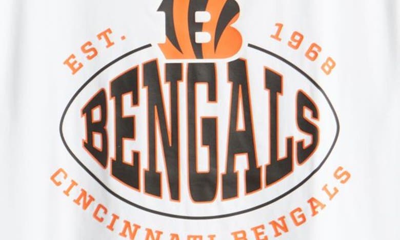 Hugo Boss Boss X Nfl Stretch Cotton Graphic T-shirt In Cincinnati Bengals White