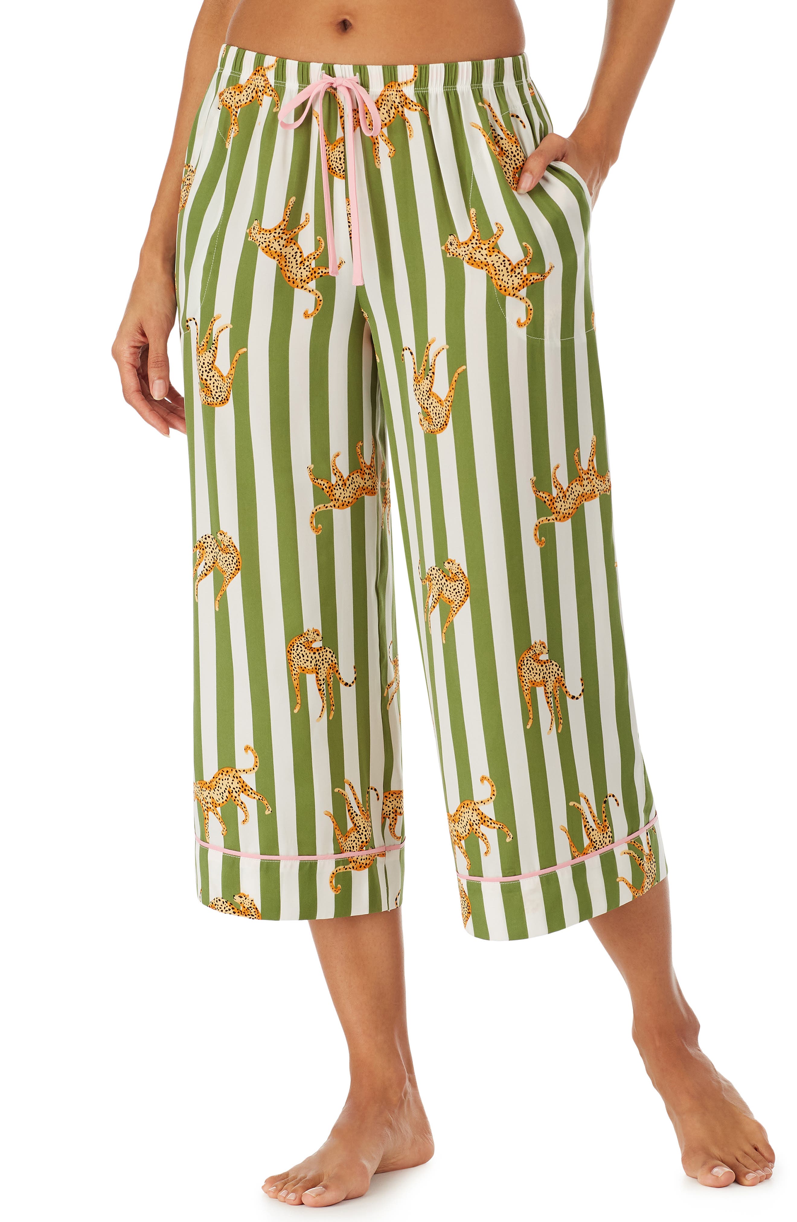 wide leg capri pajama pants