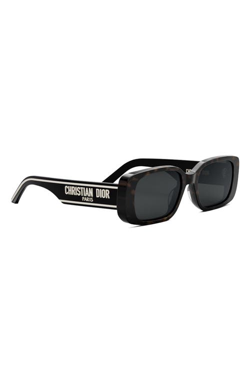 Shop Dior Wil S2u 53mm Polarized Geometric Sunglasses In Dark Havana/smoke Polarized