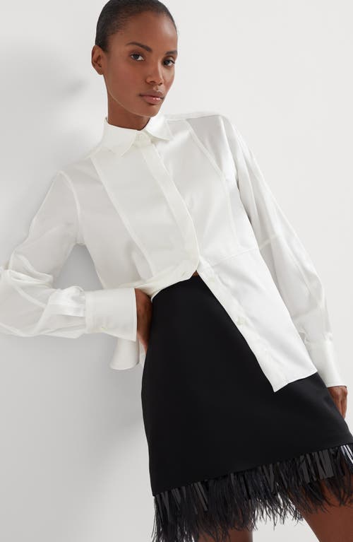 Shop Brunello Cucinelli Satin Shirt In White