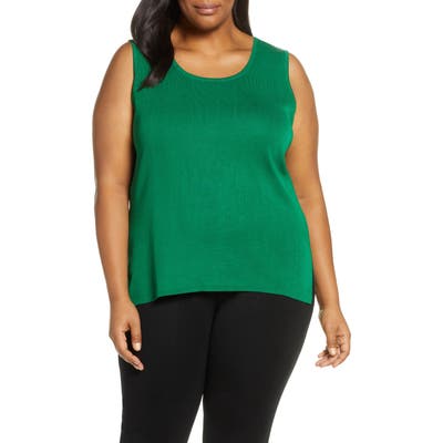 Plus Size Ming Wang Knit Tank, Green