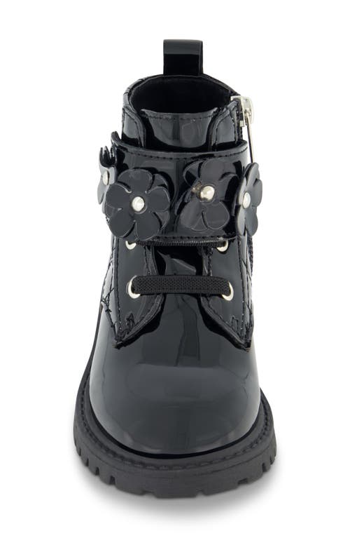 Shop Jessica Simpson Kids' Daria Flower Quilted Boot In Black