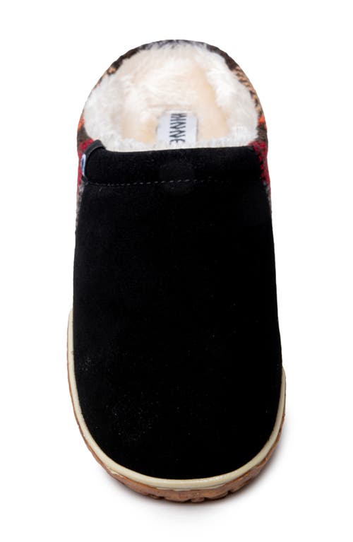 Minnetonka Tahoe Faux Fur Lined Slipper In Black Multi