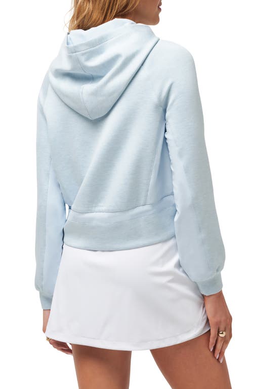 Travismathew Golden State Drawstring Waist Hoodie In Heather Baby Blue