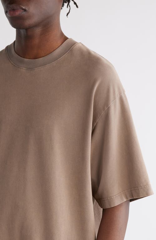 Shop Acne Studios Extorr Logo Back T-shirt In Taupe Brown