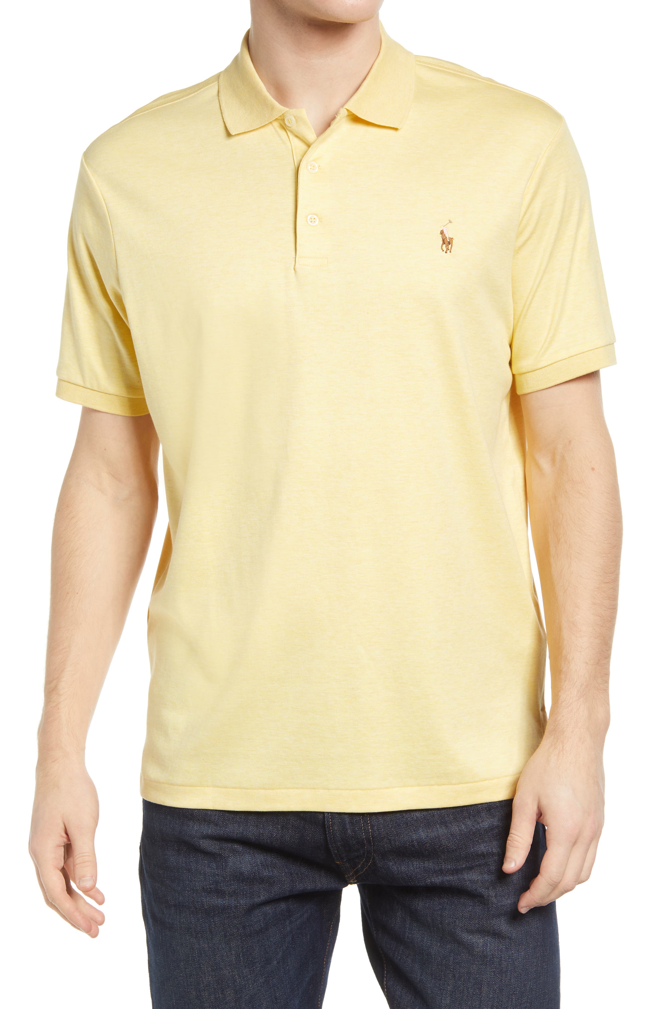 UPC 888529149369 product image for Polo Ralph Lauren Classic Fit Polo in Empire Yellow Heather at Nordstrom, Size S | upcitemdb.com