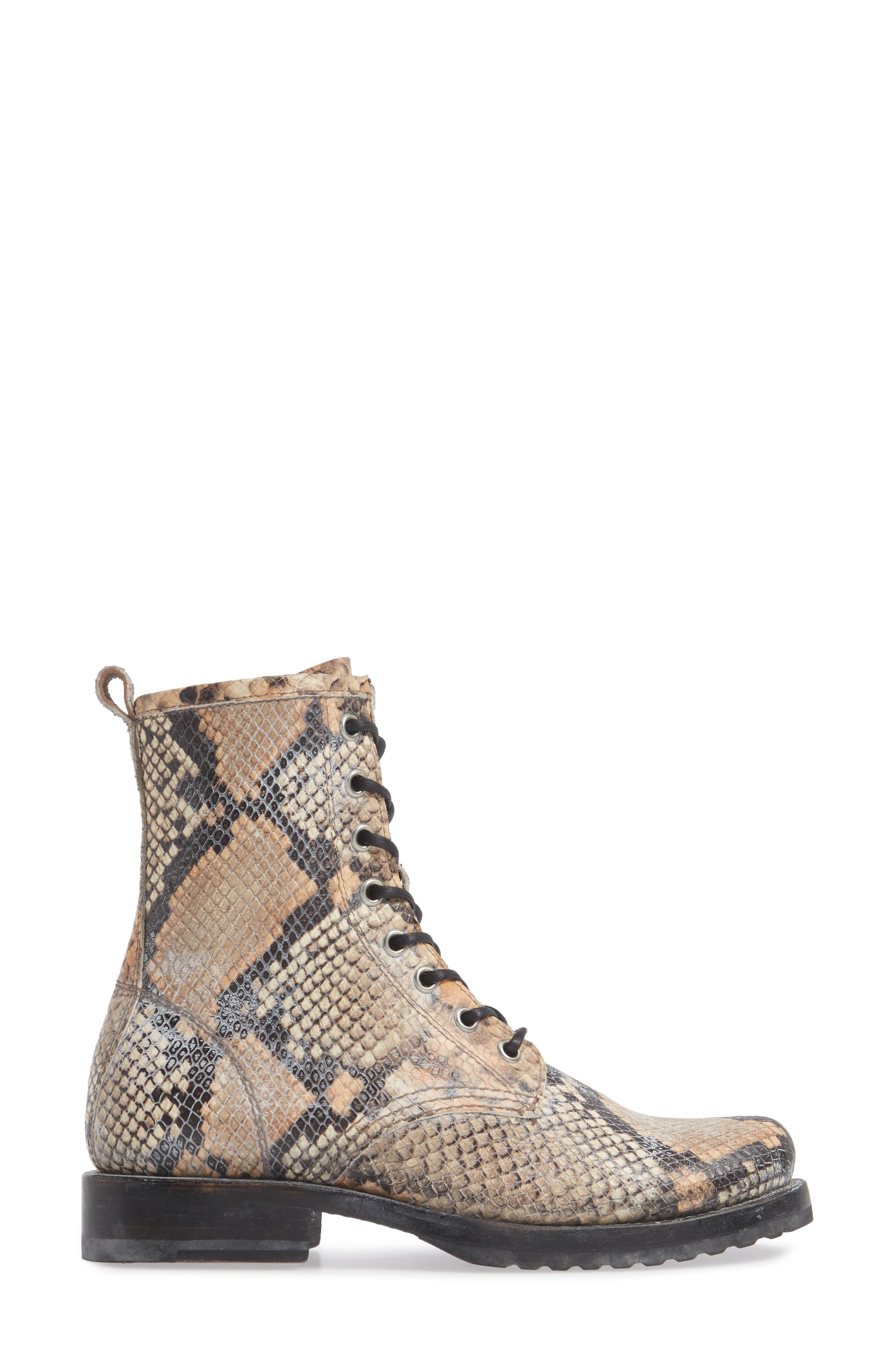 snakeskin combat boots