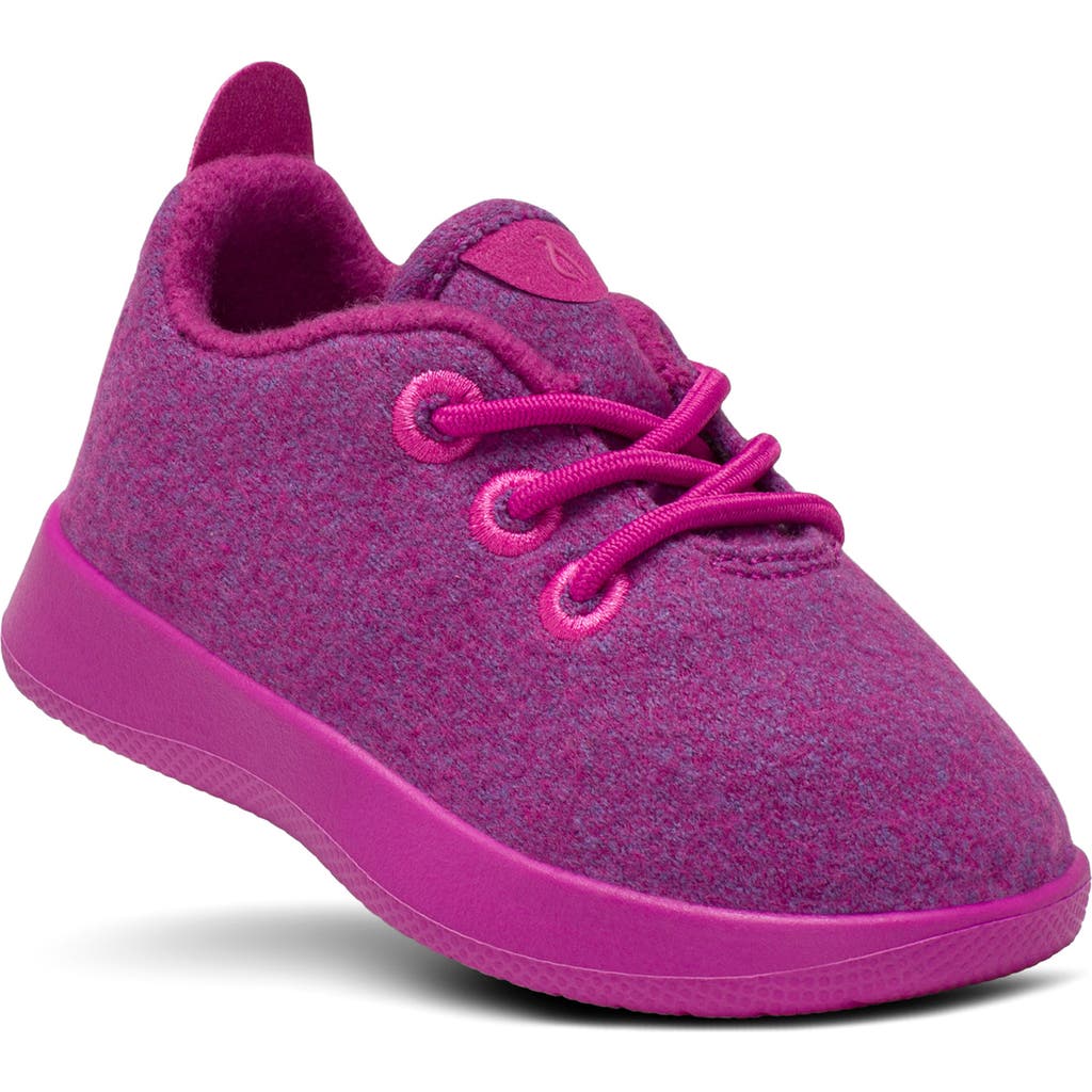 Shop Allbirds Kids' Wool Runner Sneaker In Bloom Pink/bloom Pink