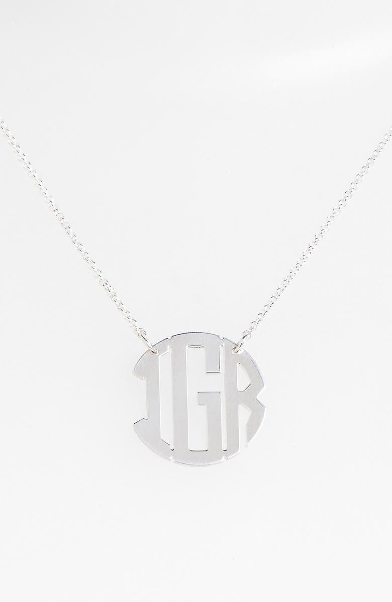 Argento Vivo Personalized 3 Initial Block Monogram Necklace Argento Vivo Personalized 3 Initial