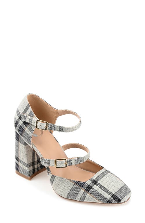 Shop Journee Collection Isadorah Pump In Plaid/black