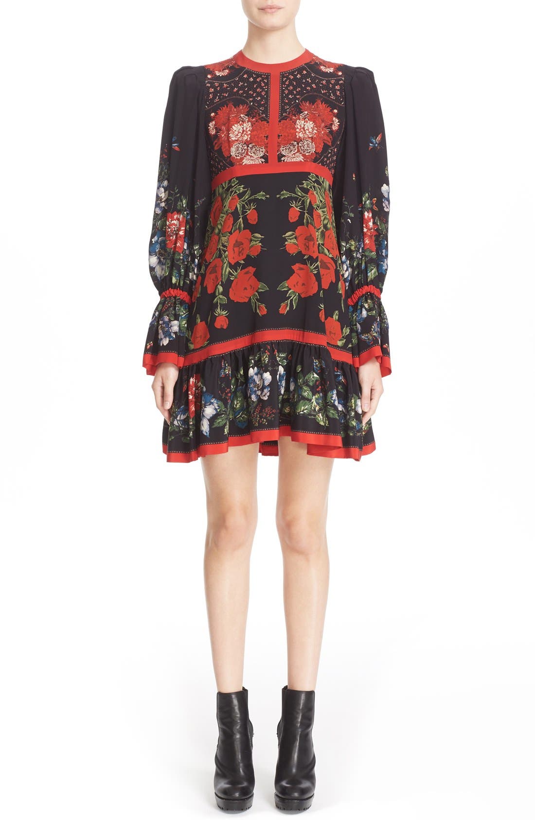 alexander mcqueen silk dress