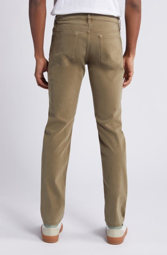 Shop Frame L'homme Slim Fit Five-pocket Twill Pants In Bay Leaves